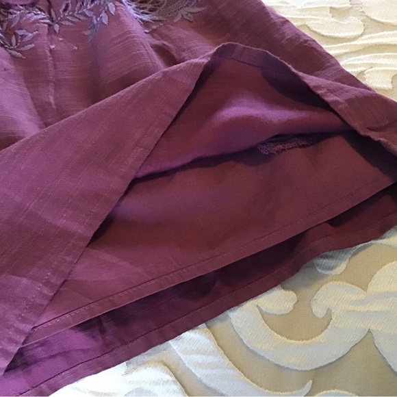 Free People Purple Short Sleeve Tie Front Romper - Picture 8 of 11